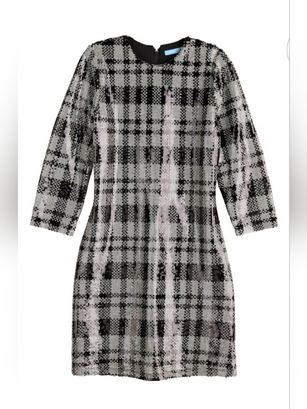 NWT! Sequin Summer Plaid Resort Party Date Club Women's Shift Glam Mini Dress 2